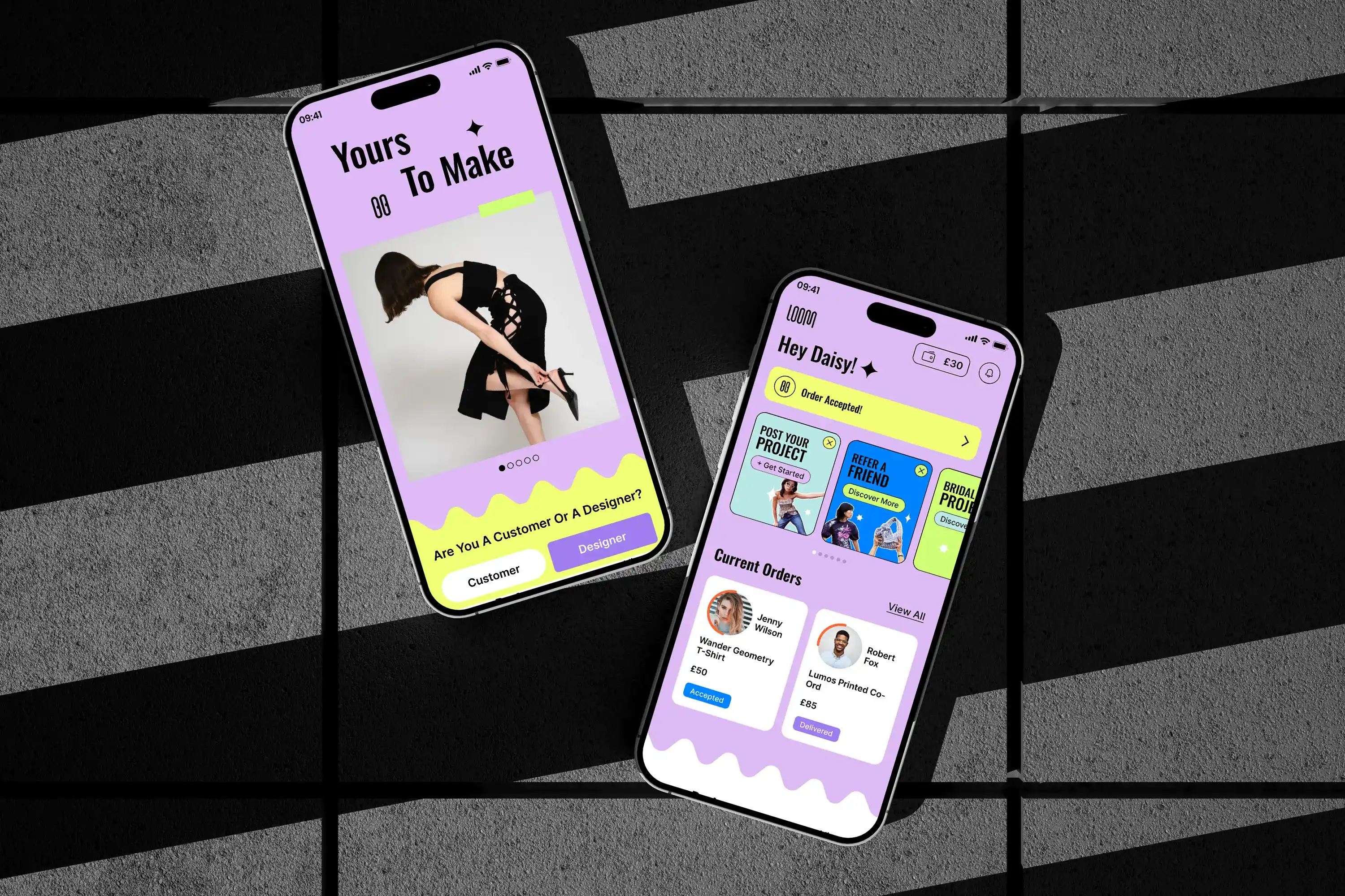 Main dashboard view of the LOOM app