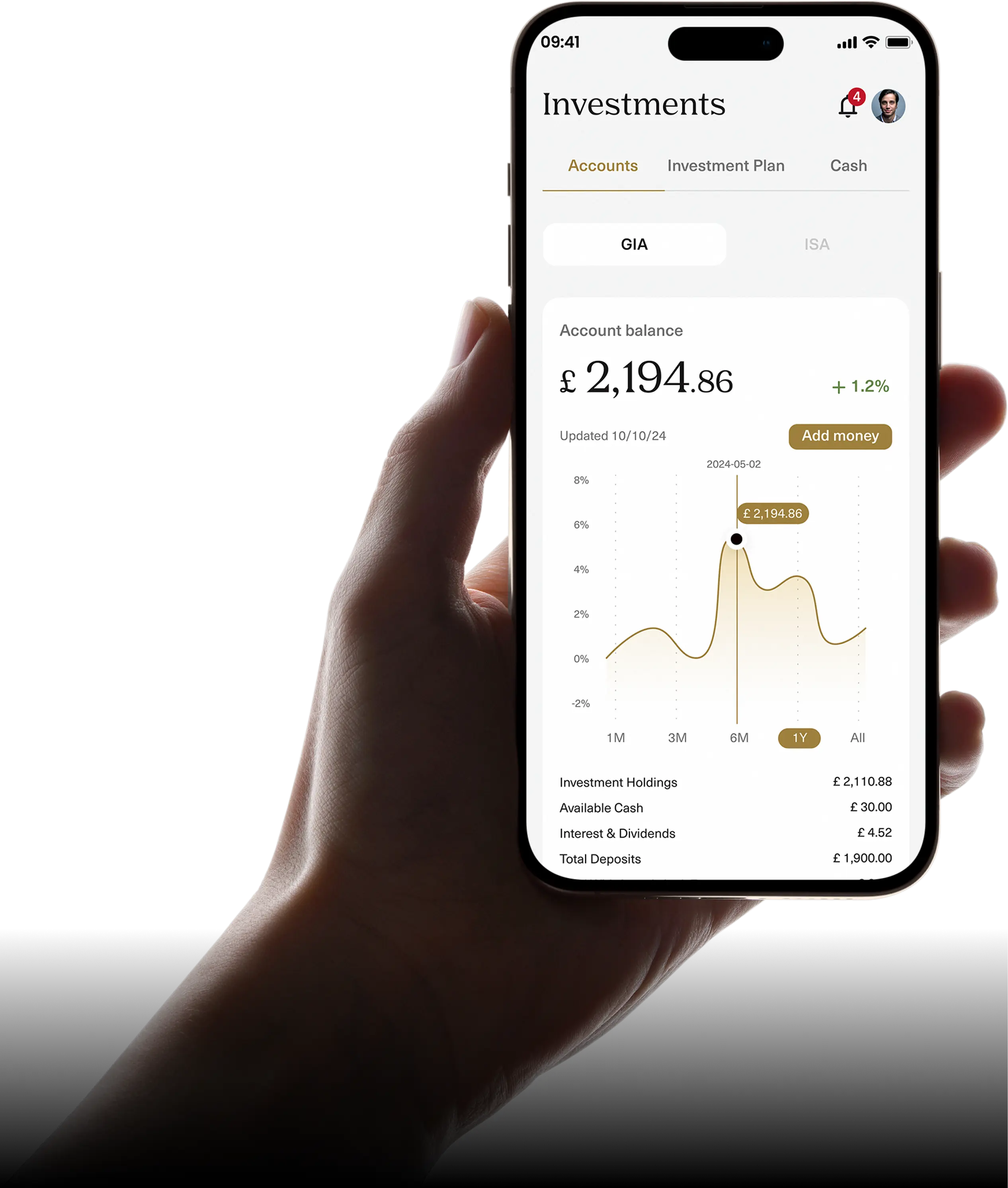 Gather investment app on phone