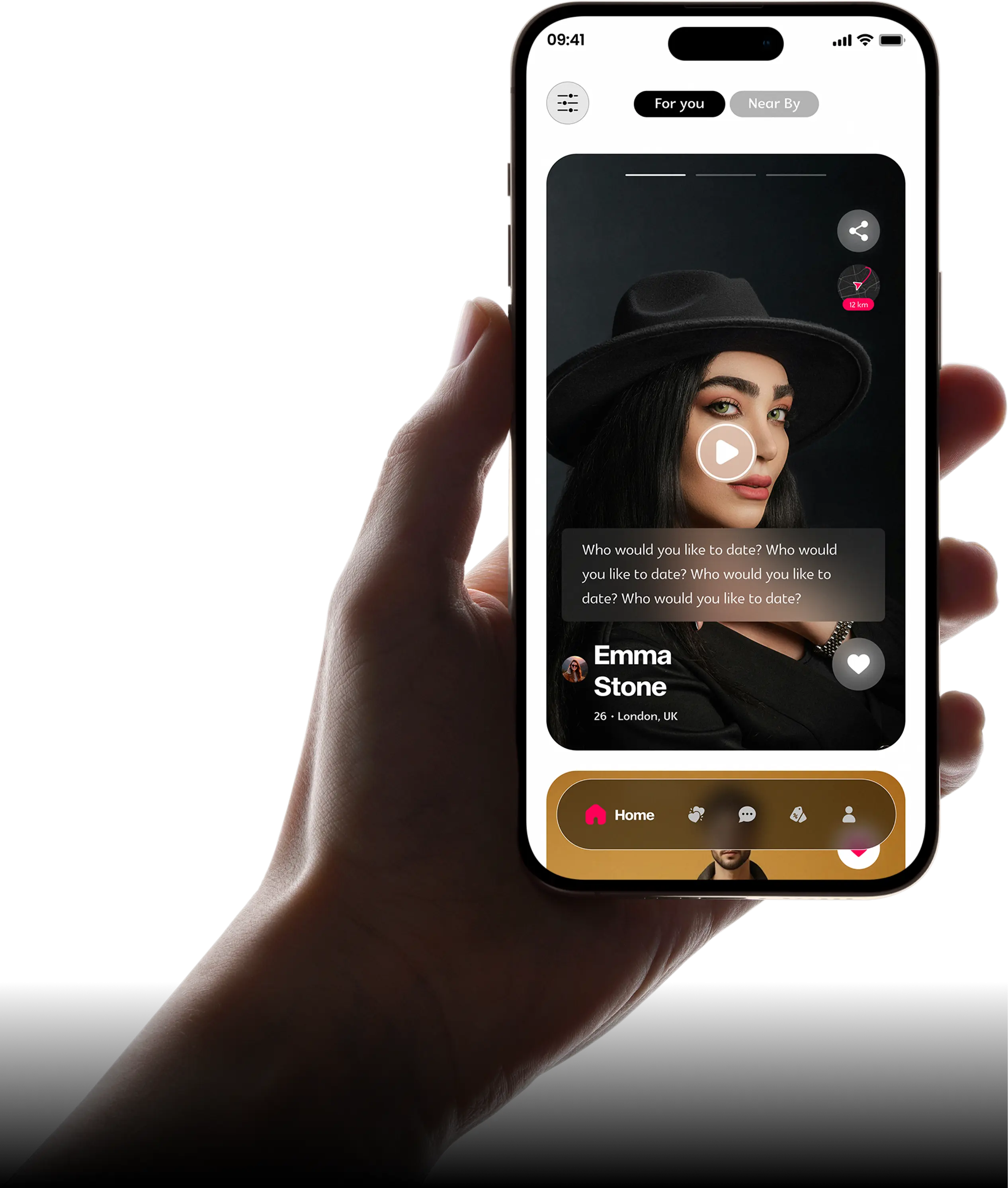 Chance AI smart dating app on phone