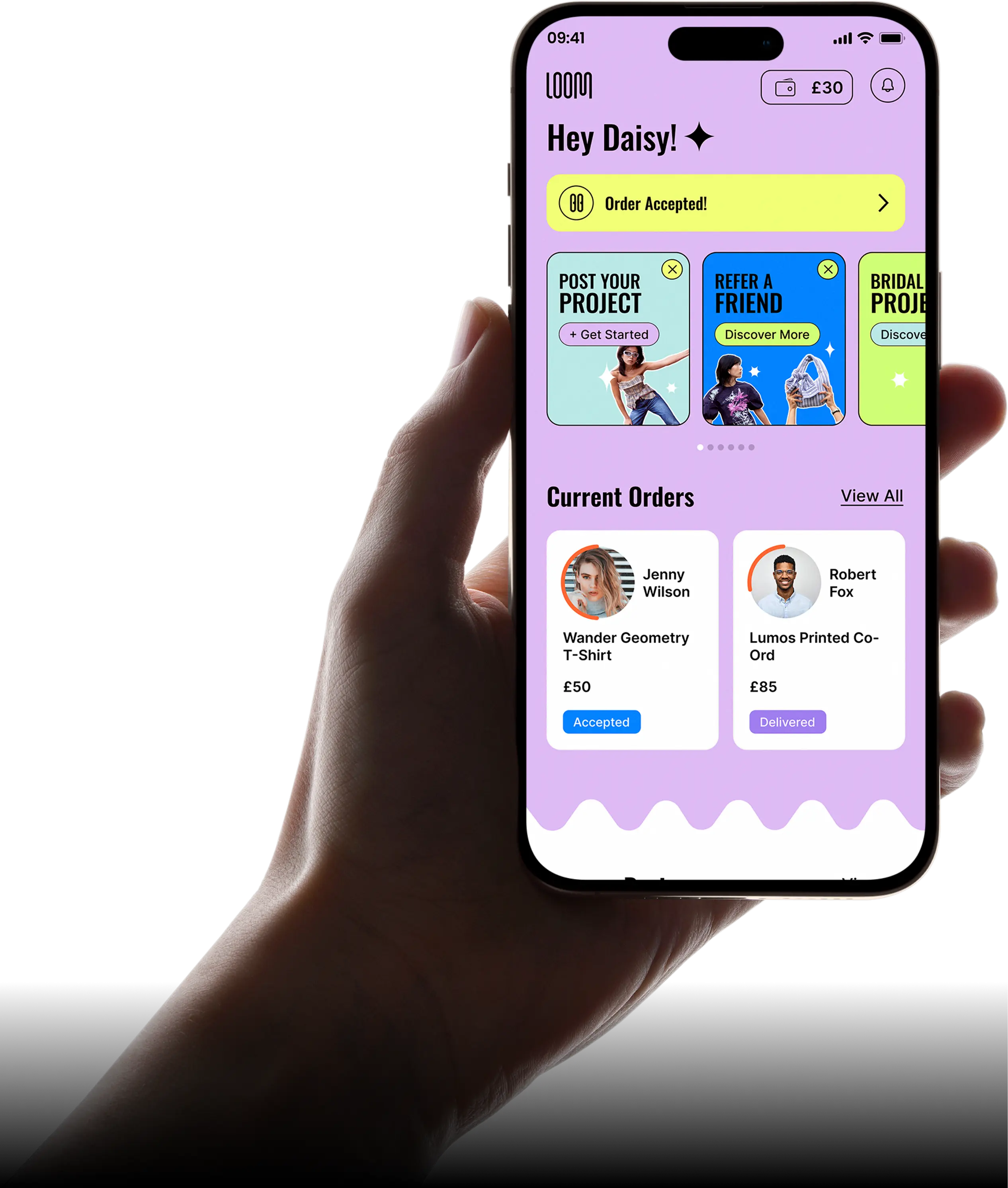 LOOM app on phone